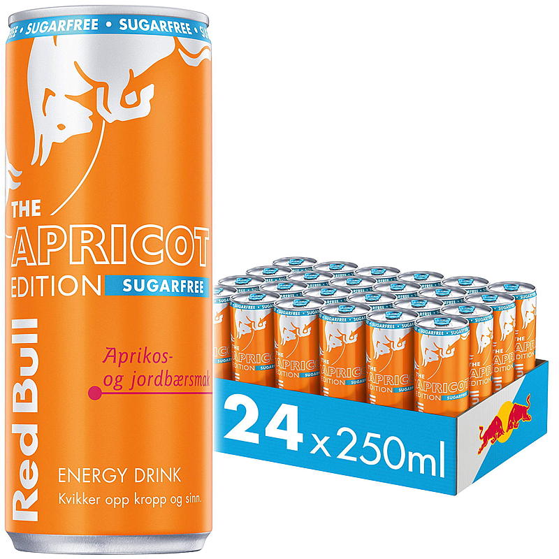 Red bull Red Bull 250 ml u/sukker Apricot edition