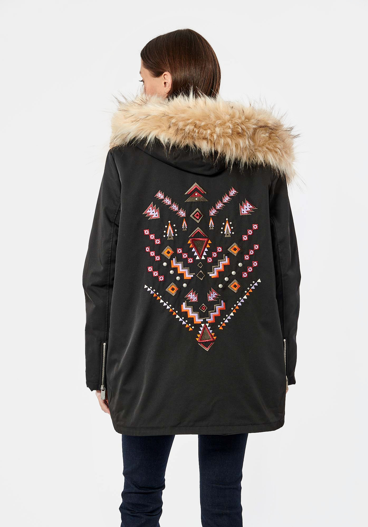 PYTTA  Parka noire femme