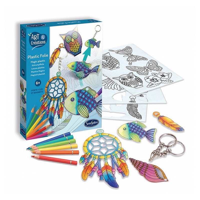 Plastic folie porte-clés et magnets - Art & creations