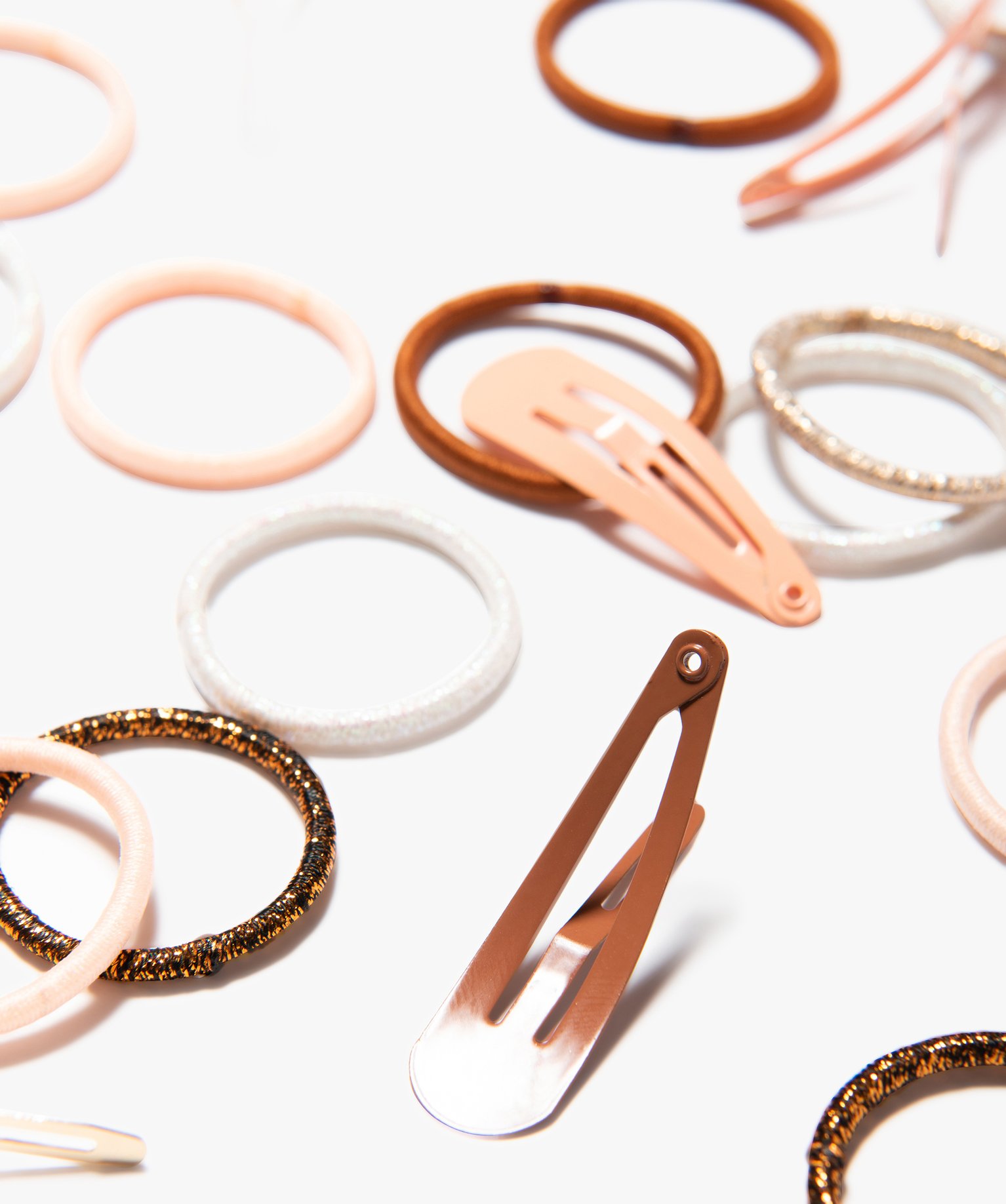 Accessoires cheveux pailletés fille (26 pièces) marron | GEMO