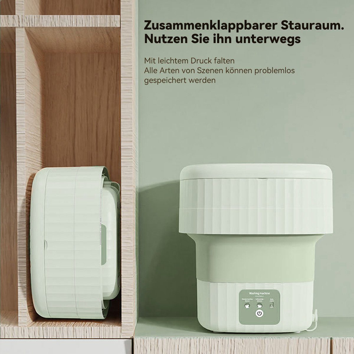 Hikeren Wäscheschleuder Mini Waschmaschine Faltbar,6L Wäschewanne,Für Babykleidung,Unterwäsche