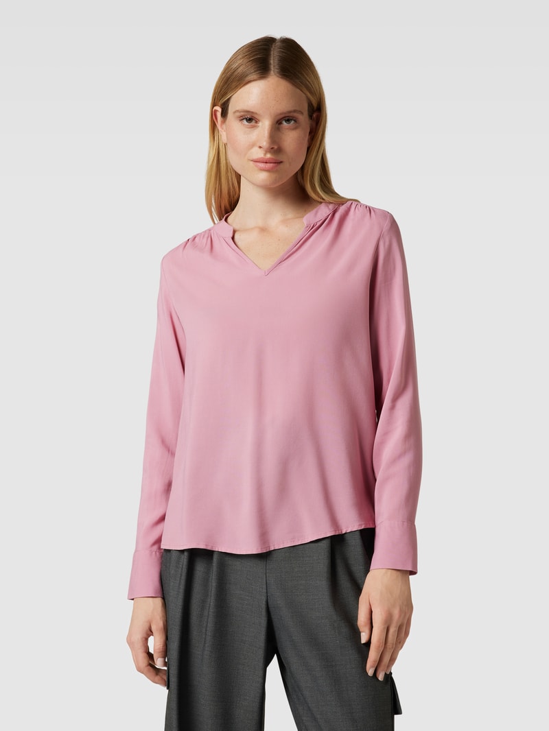 Blusenshirt mit V-Ausschnitt Modell 'Radia' in altrosa