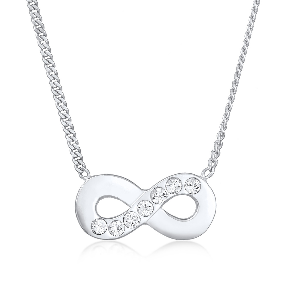 Elli Elli Collier Femmes pendentif symbole l'infini avec cristaux en argent sterling 9 collier