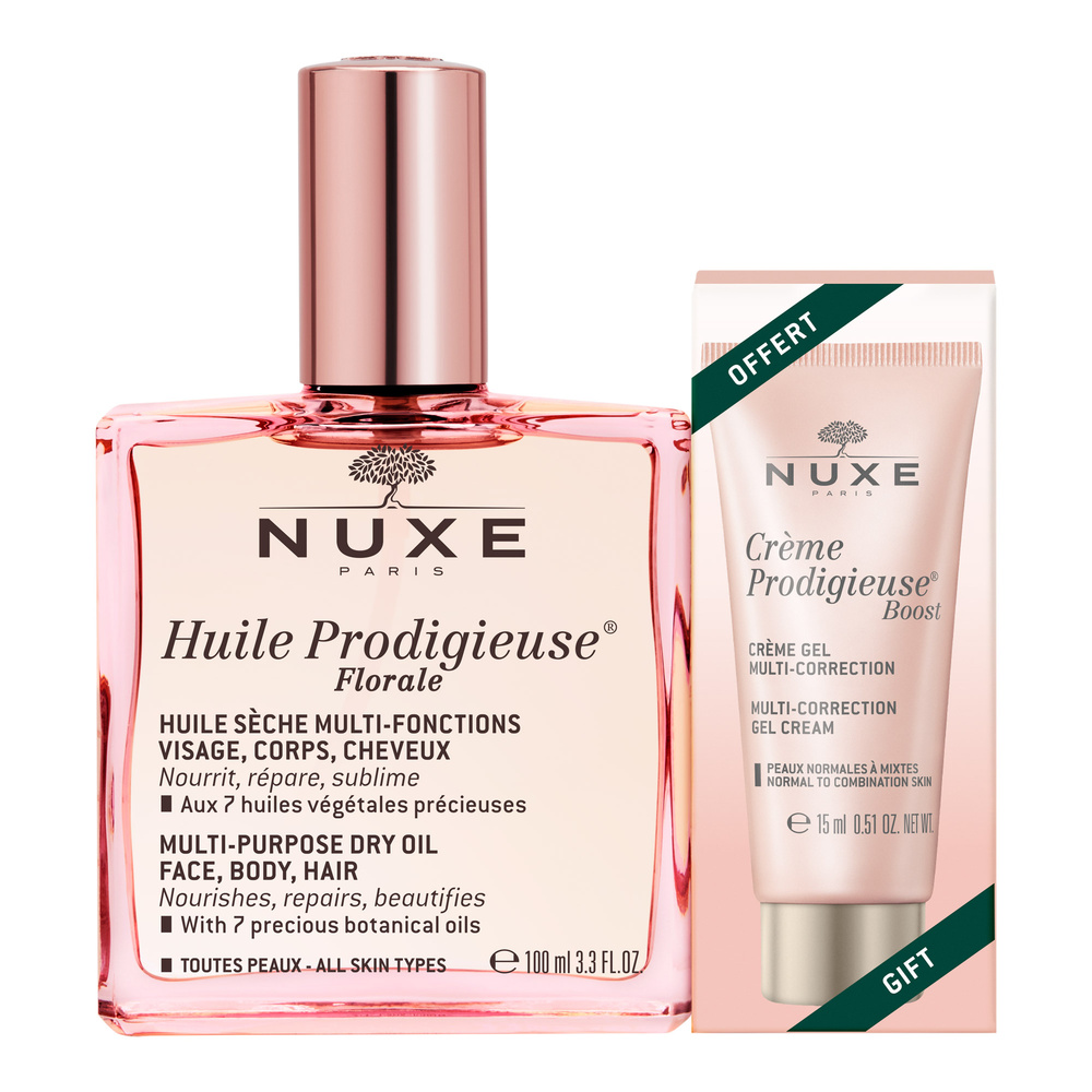 Nuxe Huile Prodigieuse® Florale 100ml et Crème Prodigieuse Boost 15ml offerte Huile Multi Fonctions