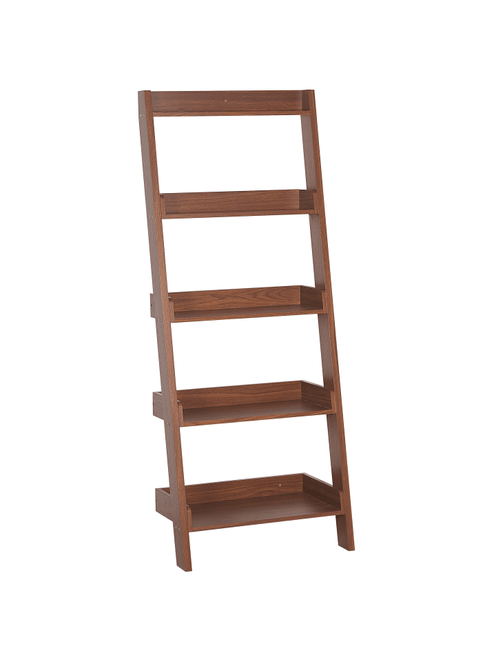 Beliani Bücherregal MOBILE TRIO in Dunkler Holzfarbton - (W) 65 x (H) 167 x (L) 43 cm günstig kaufen onesize
