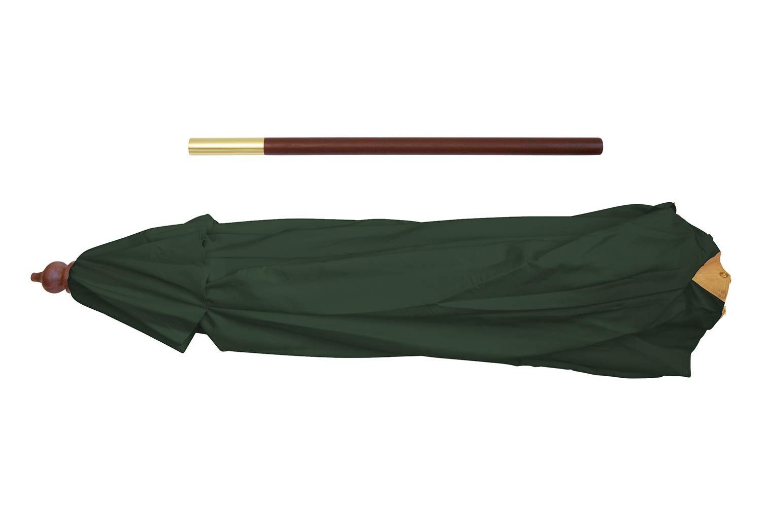 Kai Wiechmann Sonnenschirm Runder Balkonschirm 350 cm als hochwertiger Schattenspender, Gartenschirm aus Holz mit Windauslass & UPF 50+