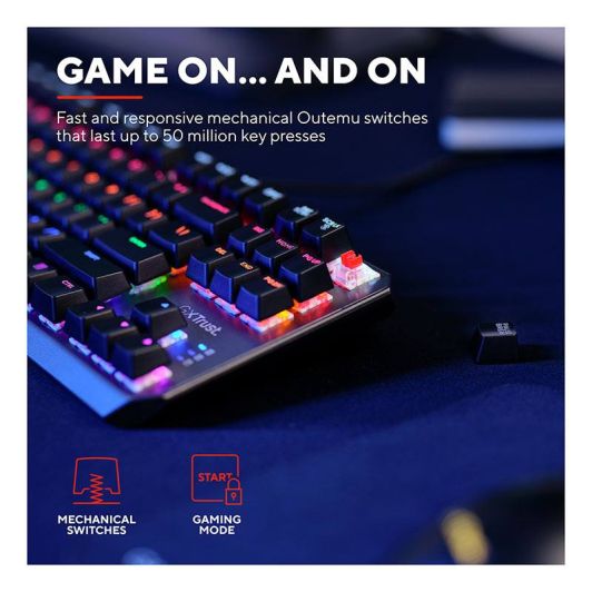 Tastatură de gaming TRUST TKL mecanică CALLAZ
