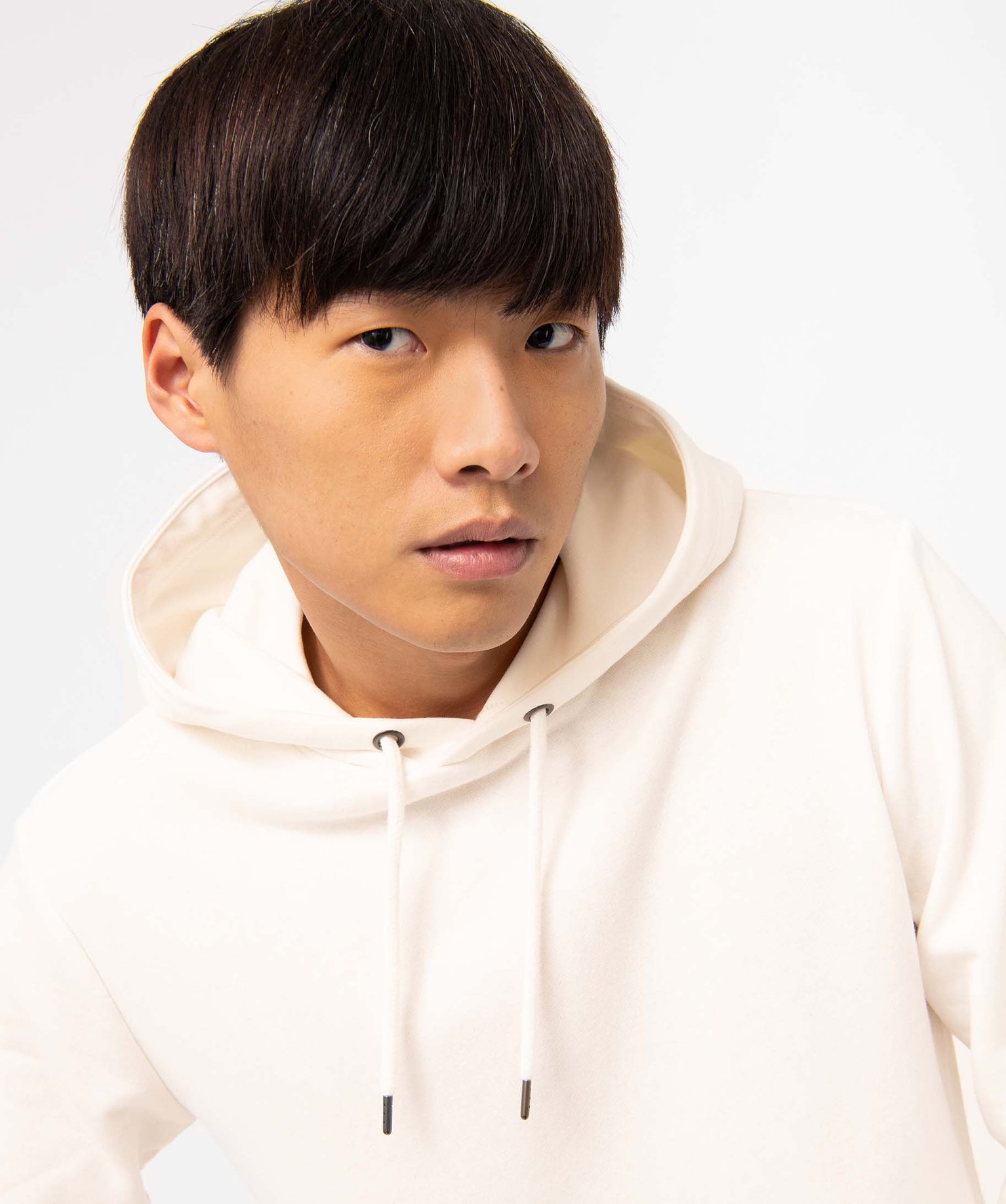 Sweat homme à capuche non molletonné blanc | GEMO