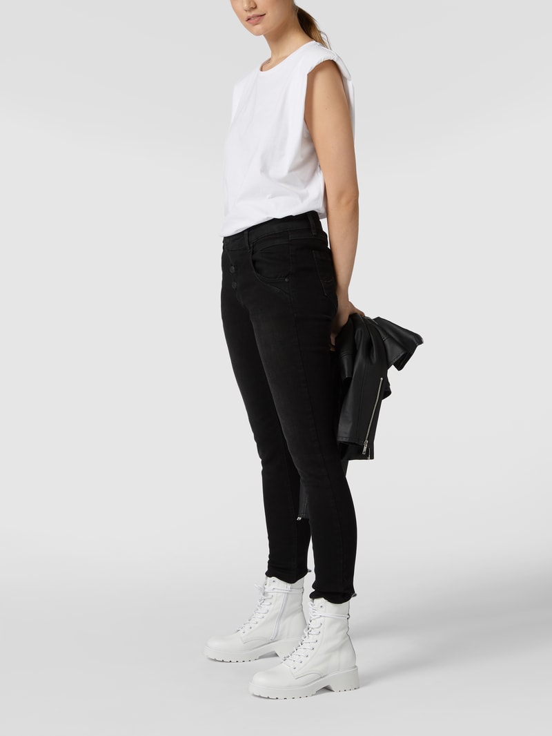 Skinny Fit mit Stretch-Anteil Modell 'Manie' in schwarz