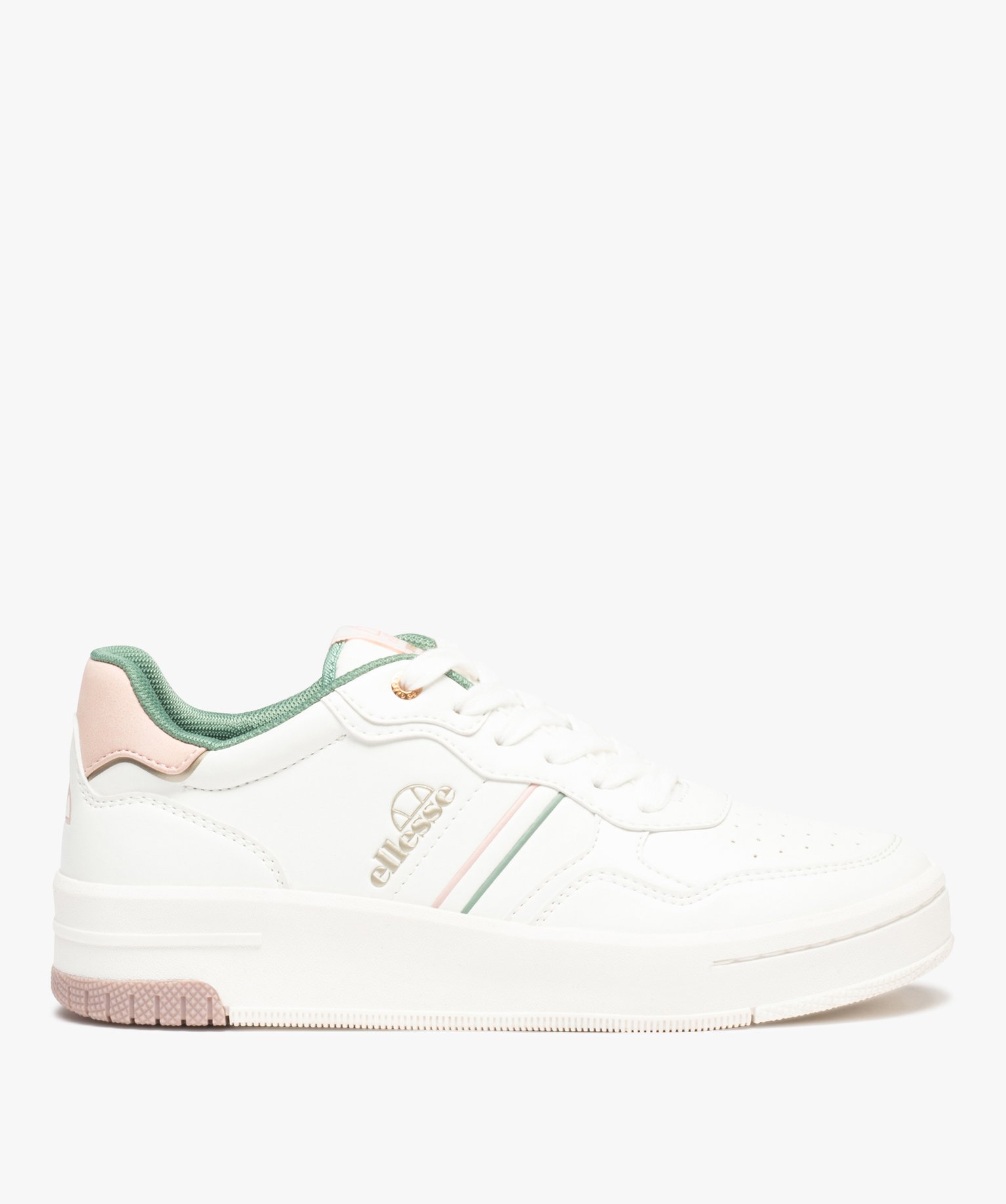 Baskets femme style rétro à bandes colorées - Ellesse blanc | GEMO