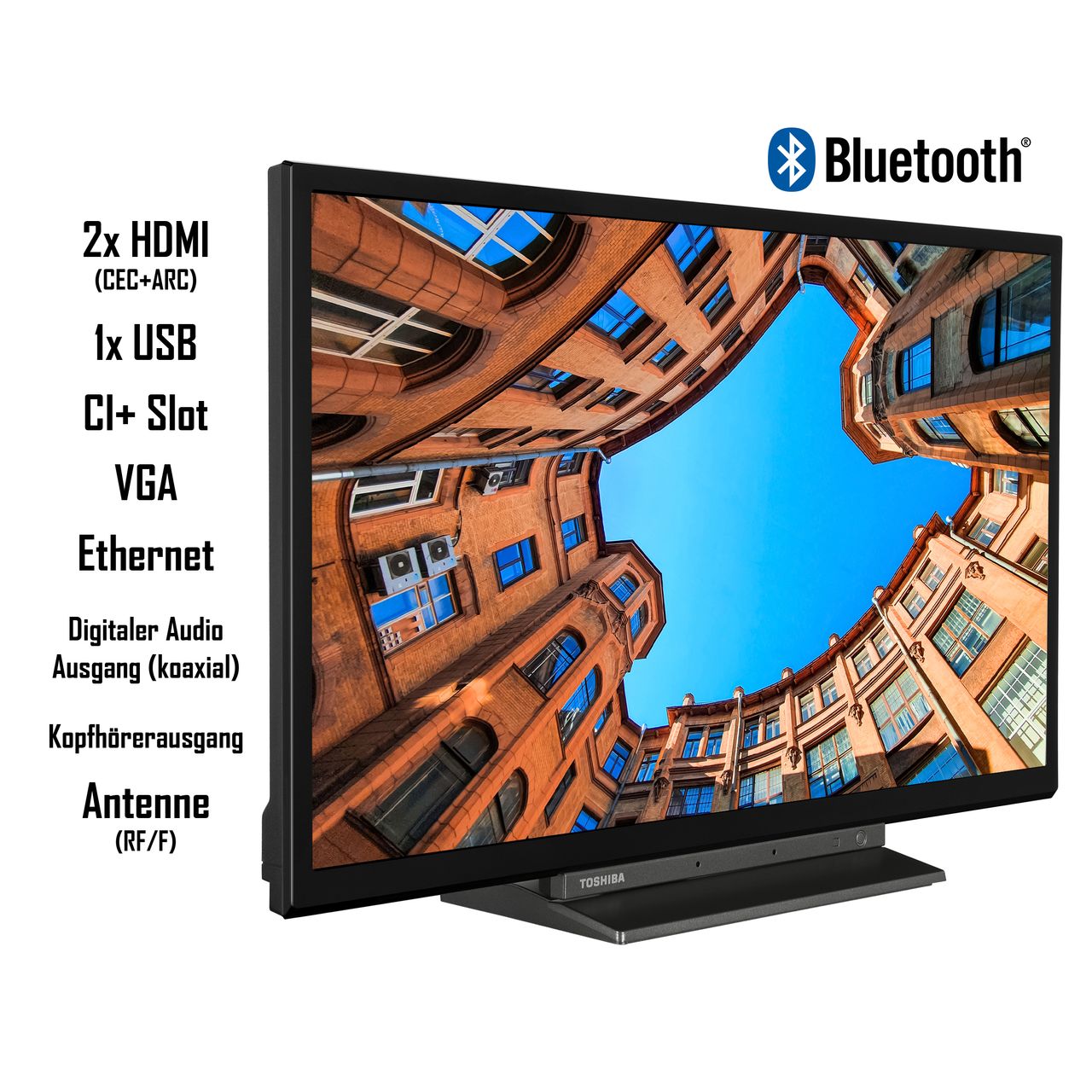 Toshiba 24WK3C63DAW 24 Zoll Fernseher / Smart TV (HD ready, HDR, Alexa Built-In) - Inkl. 6 Monate HD