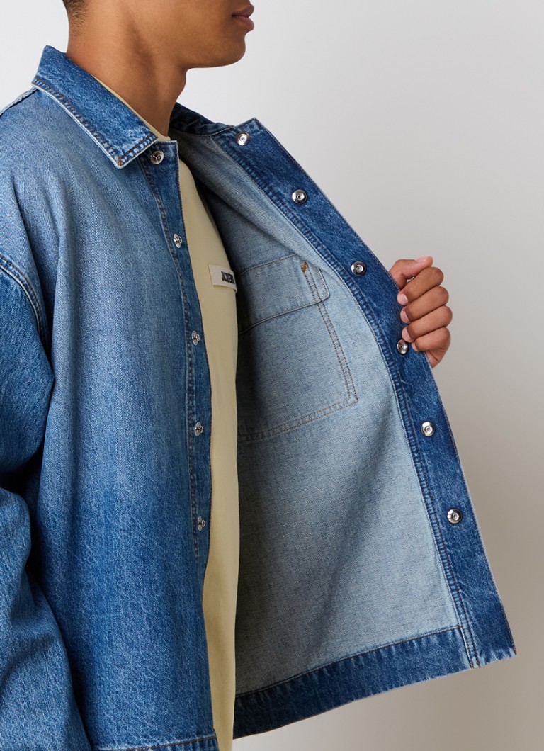 Jachetă din denim Jacquemus cu buzunar la piept