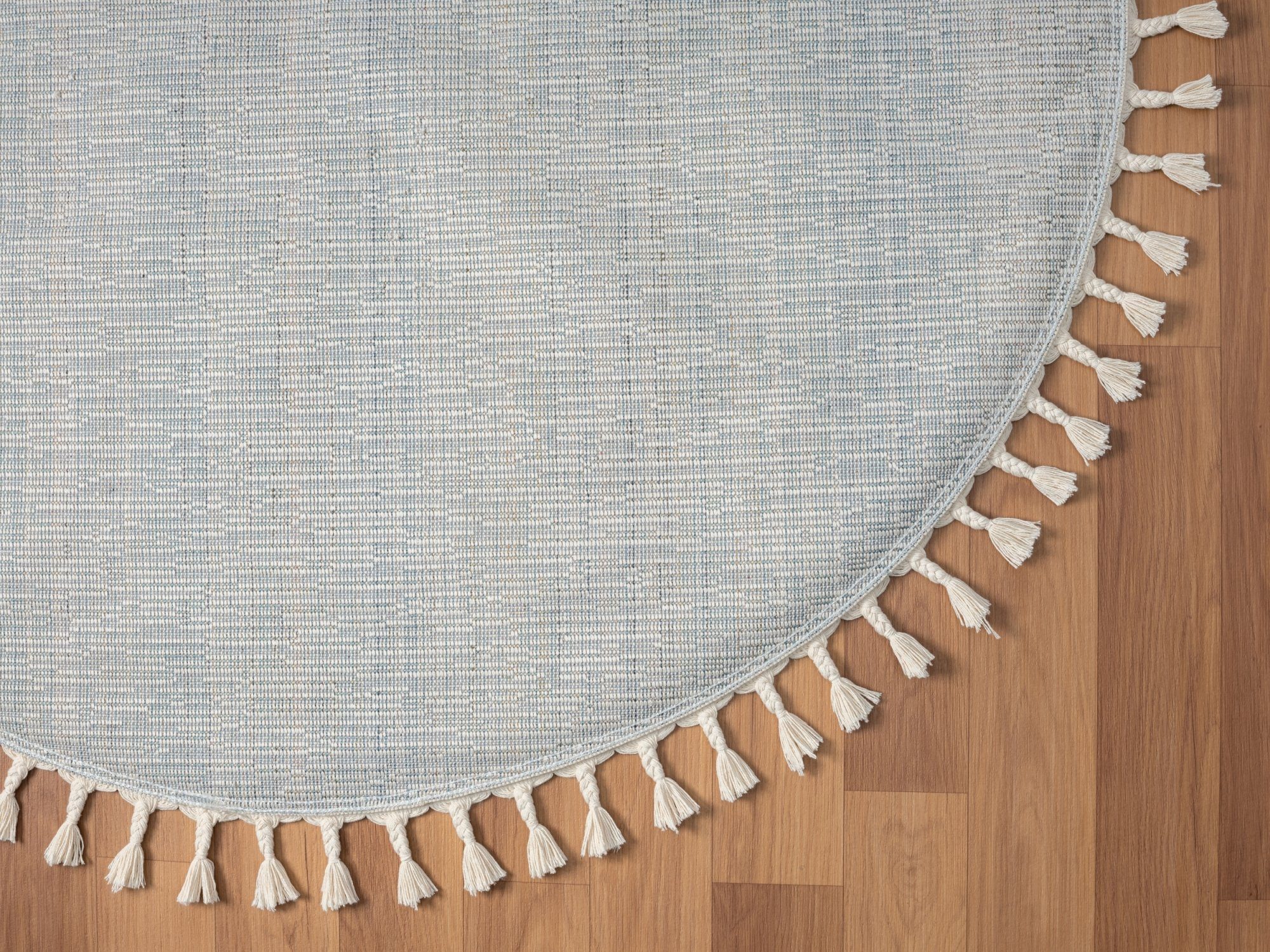 Teppich Liv, Hochflor-Teppich, Wohnando, Rund, Höhe: 20 mm, 3D-Design, im Boho-Stil, Moderner Fransen-Teppich