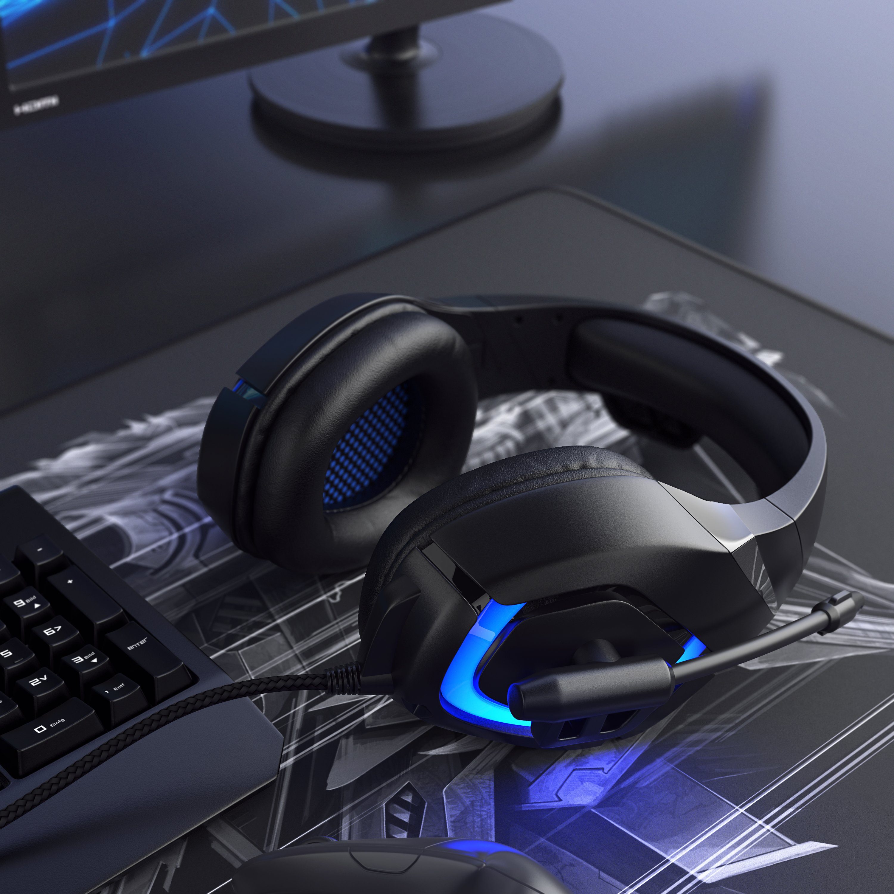 CSL Gaming-Headset (USB Kopfhörer 