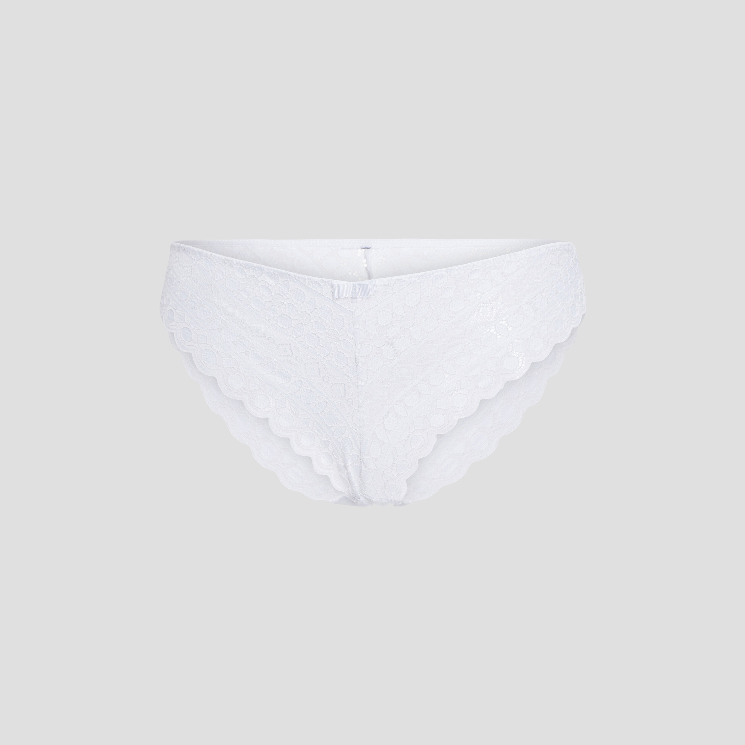 Culotte en dentelle taille élastiquée blanc femme | La Halle