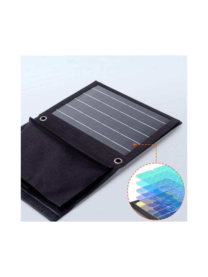 COFI 1453 Solar Tourist Charger 22W faltbares Solarladegerät 2x USB schwarz in Schwarz günstig kaufen onesize