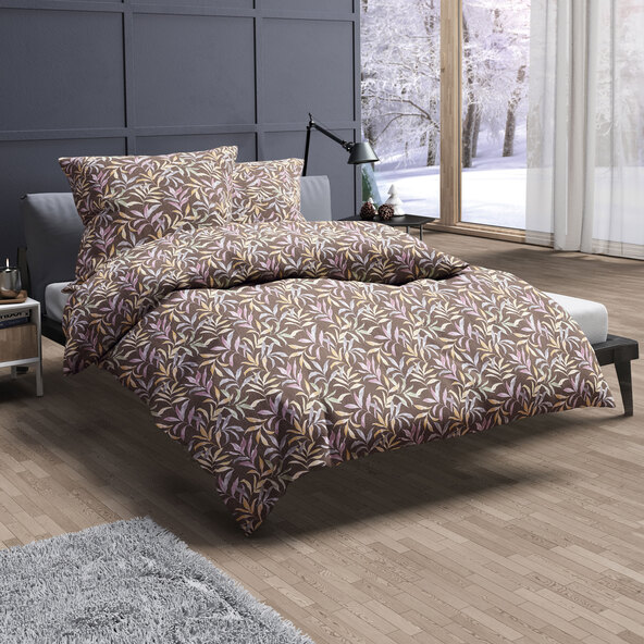 Winterjersey Bettwäsche, 135 x 200 cm, braun