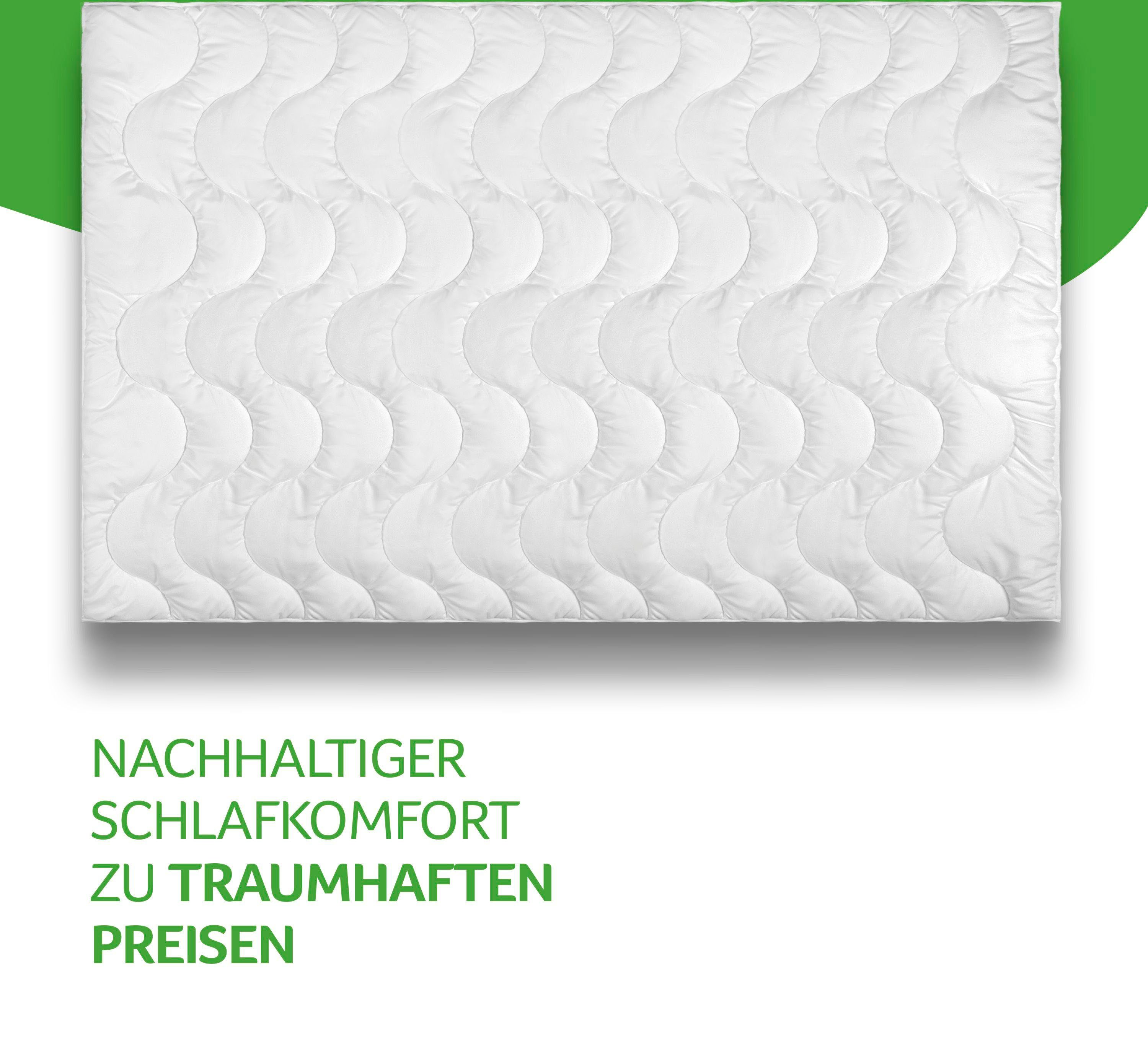 Microfaserbettdecke, Julia, John Cotton, Füllung: Microfaser, Bezug: 100% Polyester, Made in Green, flauschig, 135x200, 155x220, Sommer, Winter