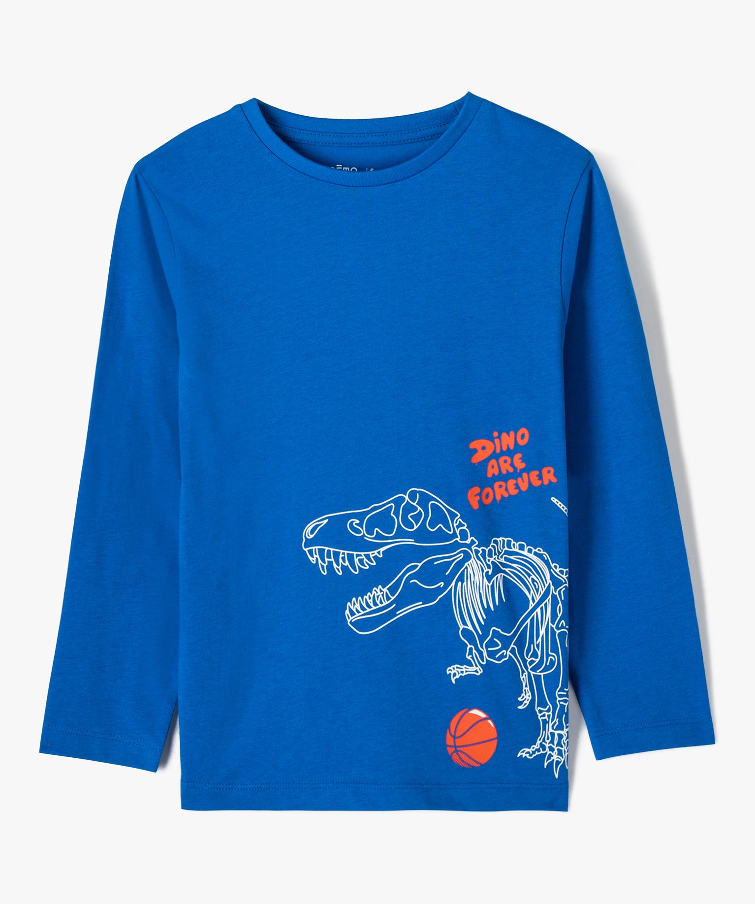 Tee-shirt Garçon à manches longues avec motif bleu | GEMO
