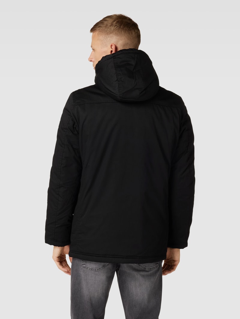 Jacke mit Druckknopfleiste Modell 'CHESTER' in schwarz