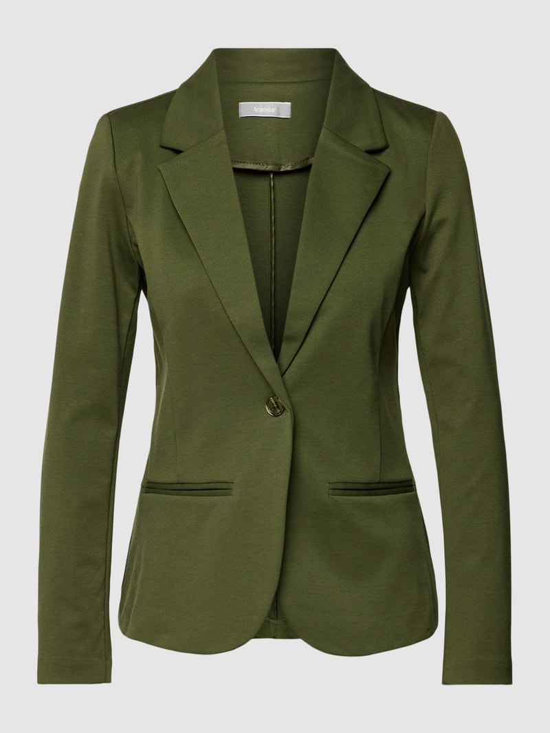 Blazer mit Reverskragen in olivgrün