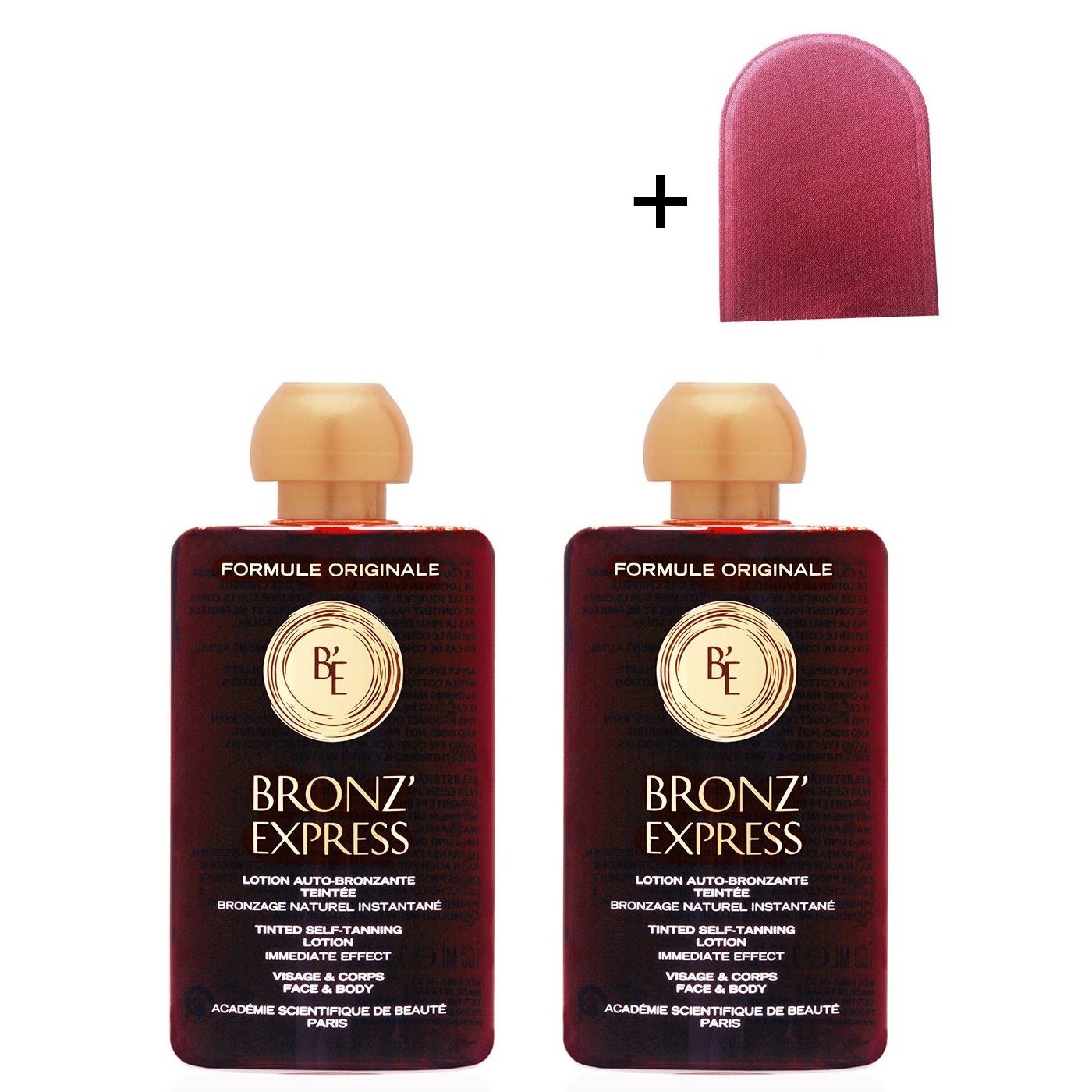 Acadèmie Selbstbräunungslotion 2x Academie Bronz Express Lotion Auto-Bronzante Teintee Selbstbräunung