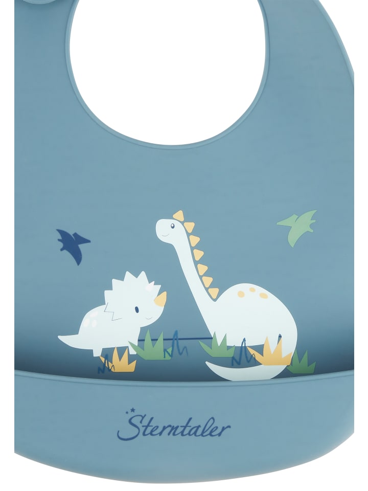 Sterntaler Silikon Lätzchen DINO Rexi in mittelblau günstig kaufen onesize