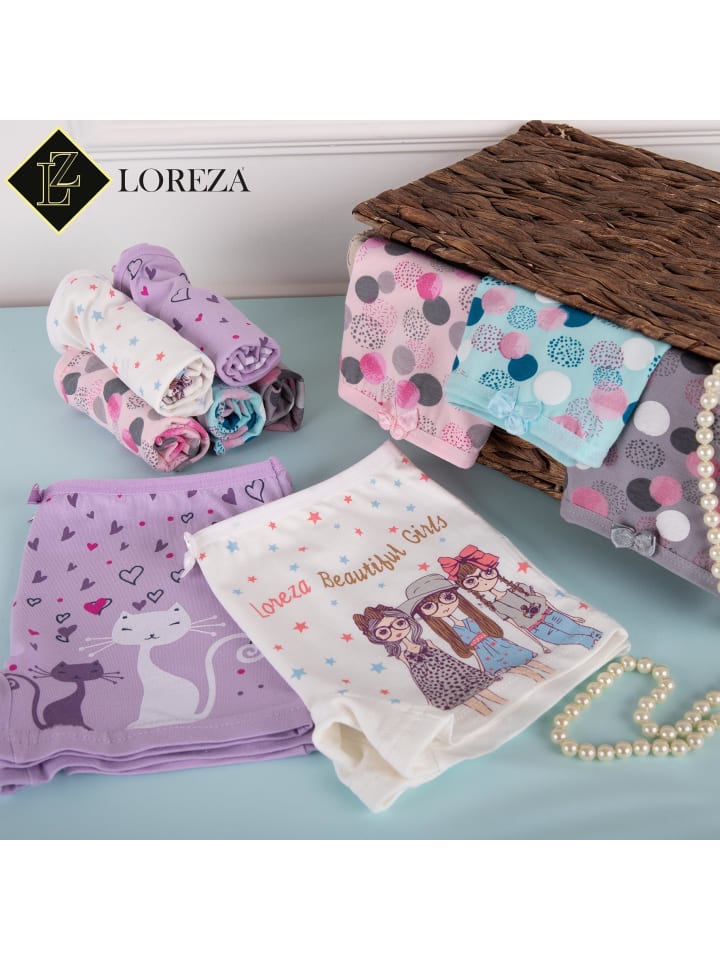 LOREZA 10er Set Pantys - Punkte - Bunt günstig kaufen
