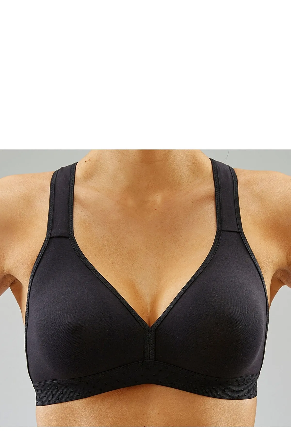 PETITE FLEUR  Sport-BH - Schwarz - Unifarben
