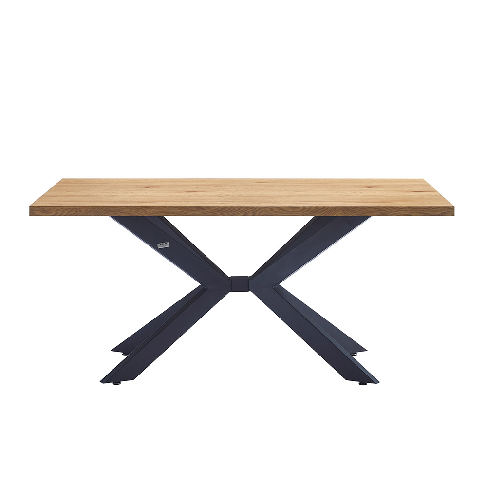 Home Deluxe HOME DELUXE Esstisch Eckig AVENCIA inkl. Sternfuß - 200 x 120 cm Light Oak