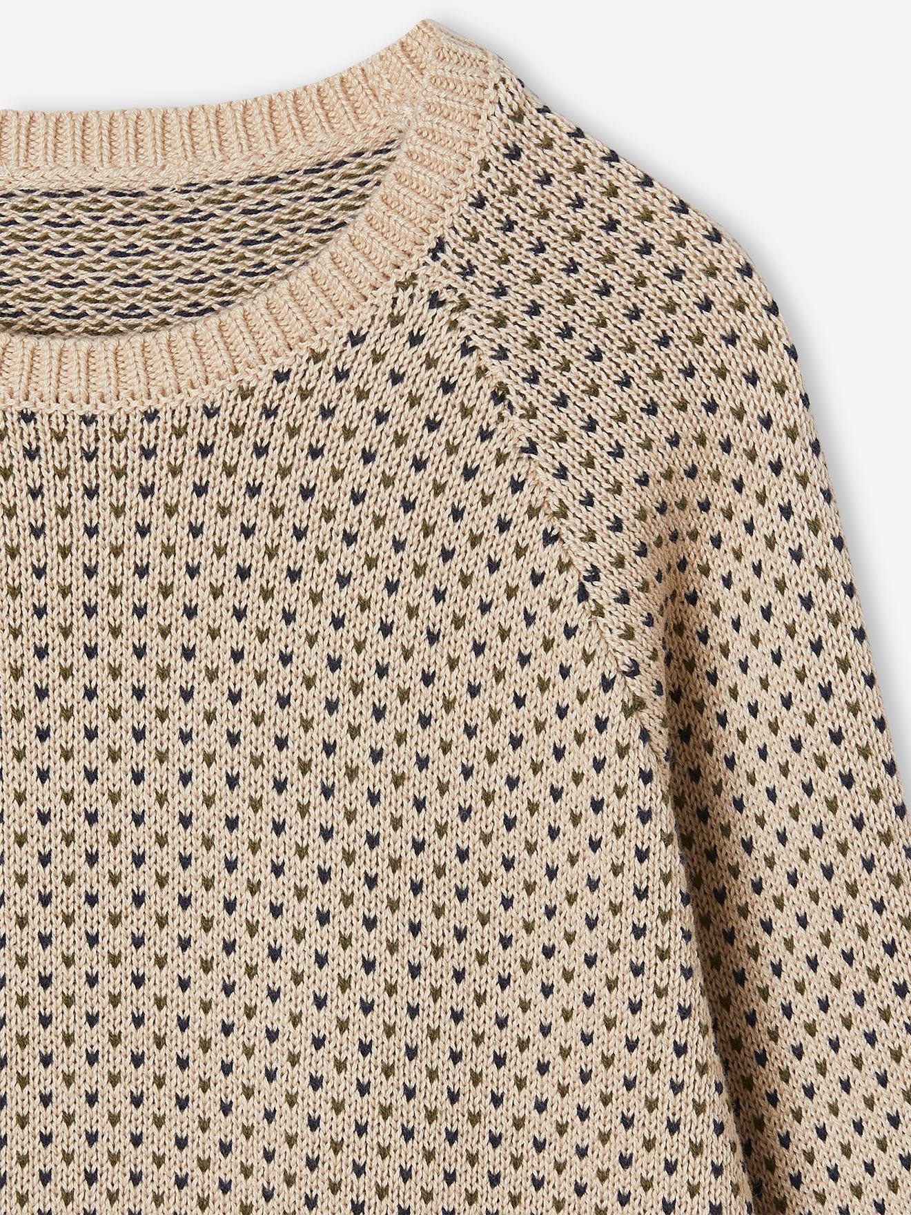 Pull maille fantaisie garçon écru