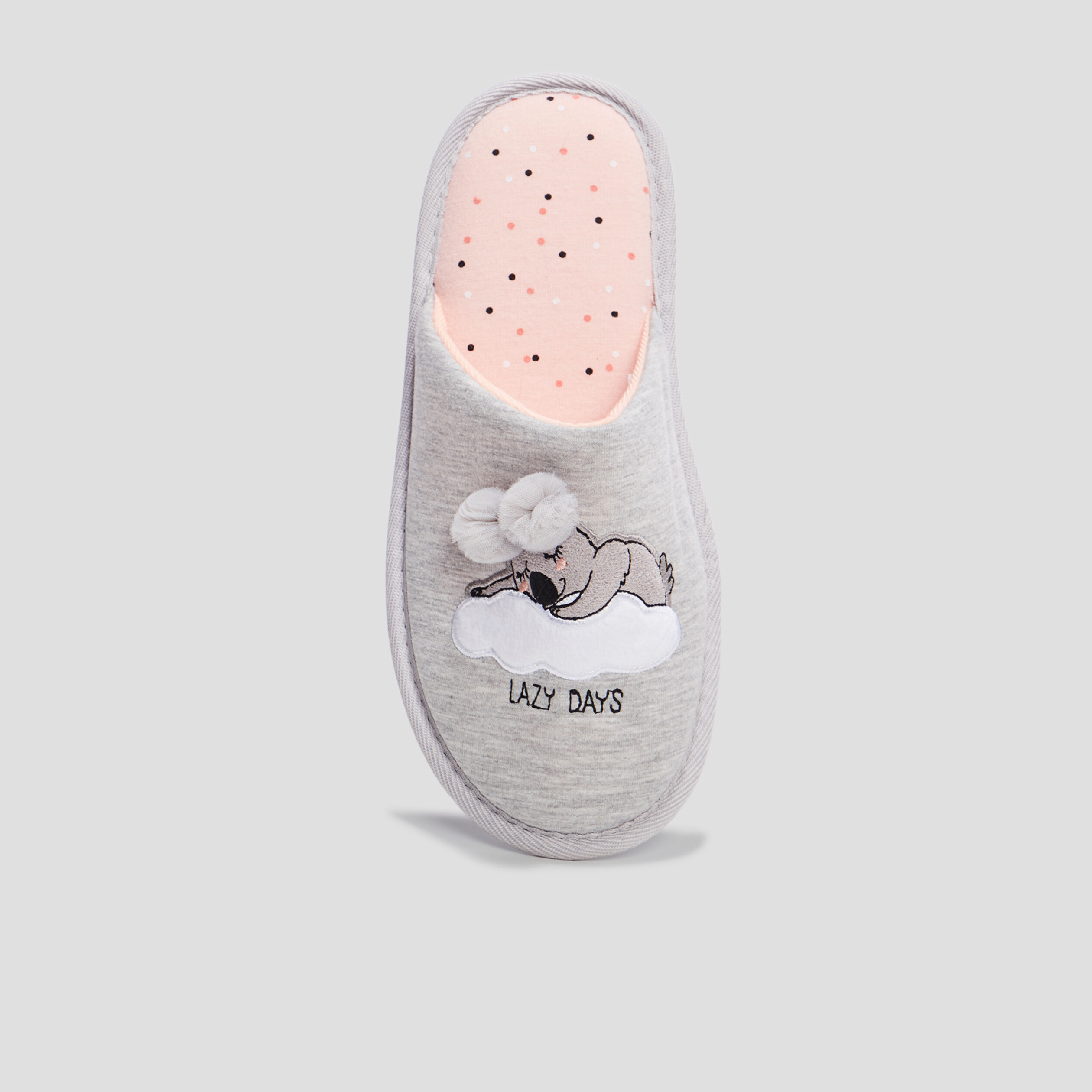 Chaussons mules koala gris femme | La Halle