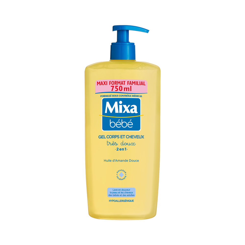 mixa Bébé Gel Très Doux 2 En 1 Corps et Cheveux