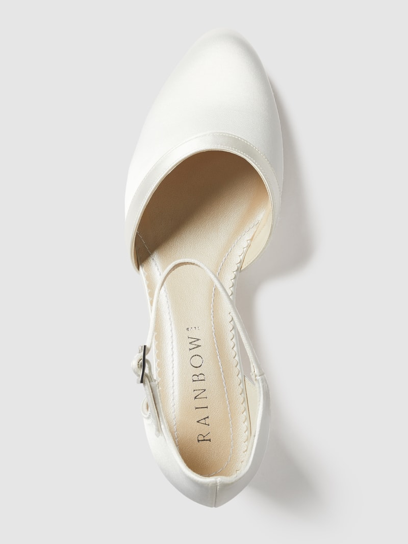 Pumps aus Satin in offwhite