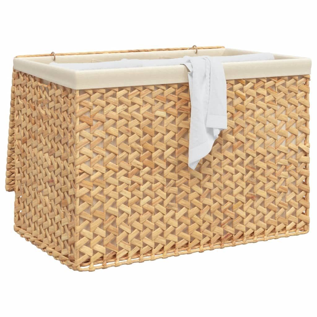 vidaXL Wäschekorb Wäschekorb mit 3 Fächern 75x42,5x52 cm Wasserhyazinthe (1 St)