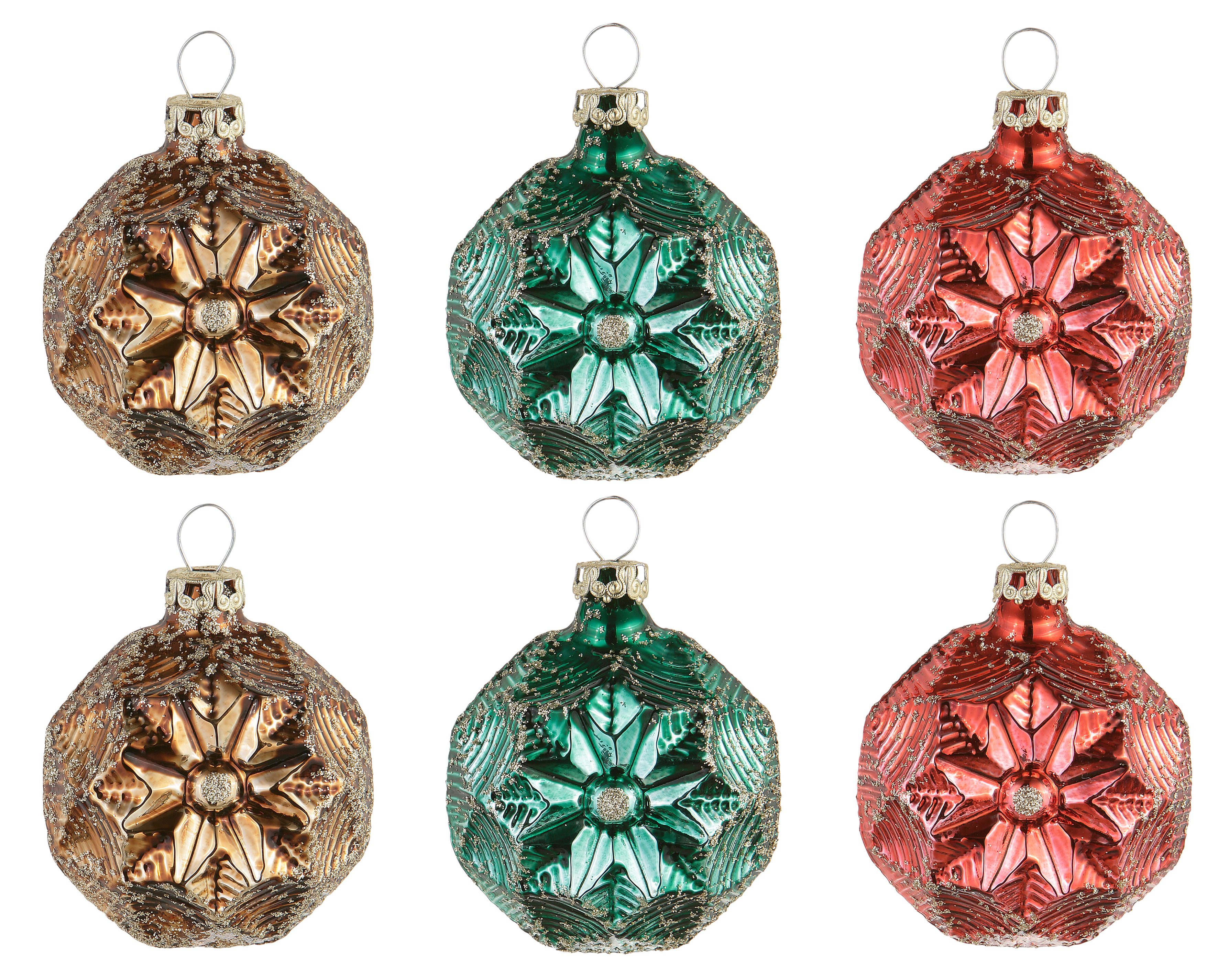 Thüringer Glasdesign Christbaumschmuck Lieblingsstücke, Weihnachtsdeko, Christbaumschmuck (6-tlg)