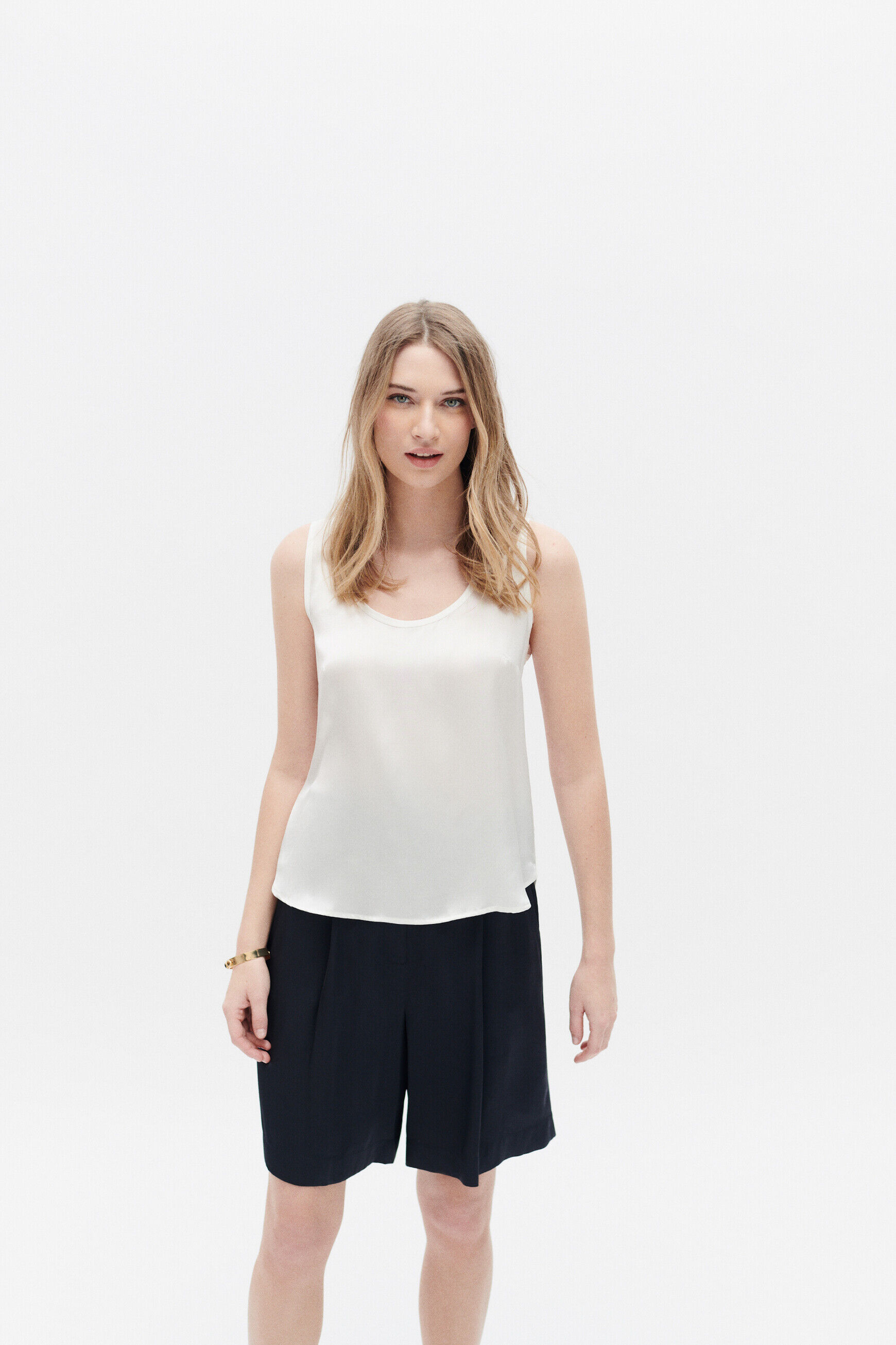 Blouse cmaelle blanc femme
