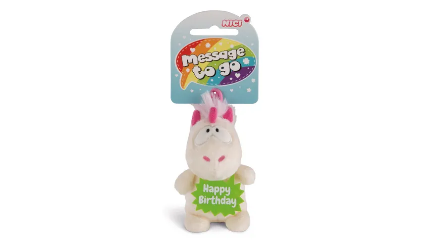 NICI Einhorn Theodor Happy Birthday 8cm mit Loop