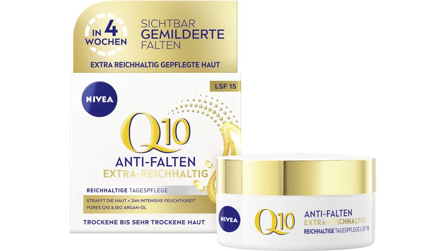 NIVEA Q10 Anti-Falten Extra-Reichhaltige Tagespflege Trockene Haut LSF15 50 ml