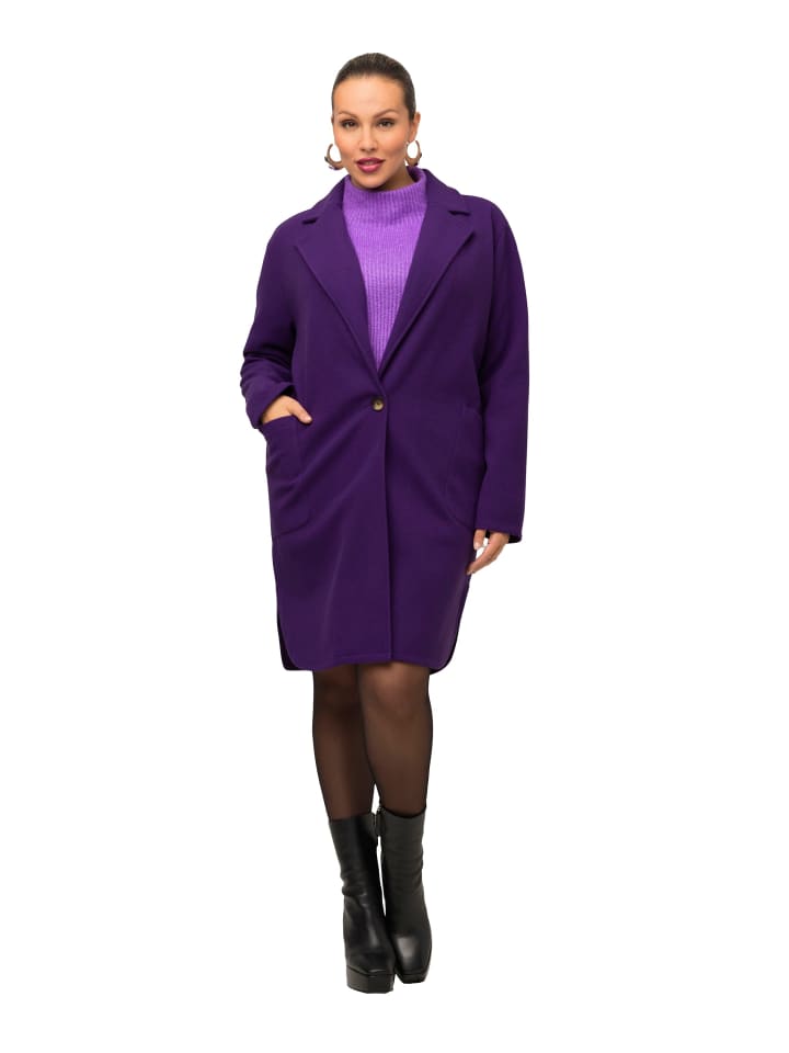 Ulla Popken Sweatjacke in tiefes violett günstig kaufen