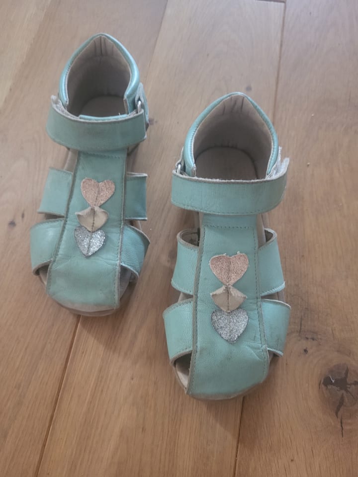 kmins Leder-Halbsandalen in Türkis günstig kaufen 29