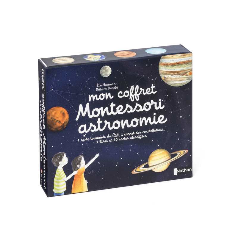Livre Mon coffret Montessori astronomie - Nathan Jeunesse