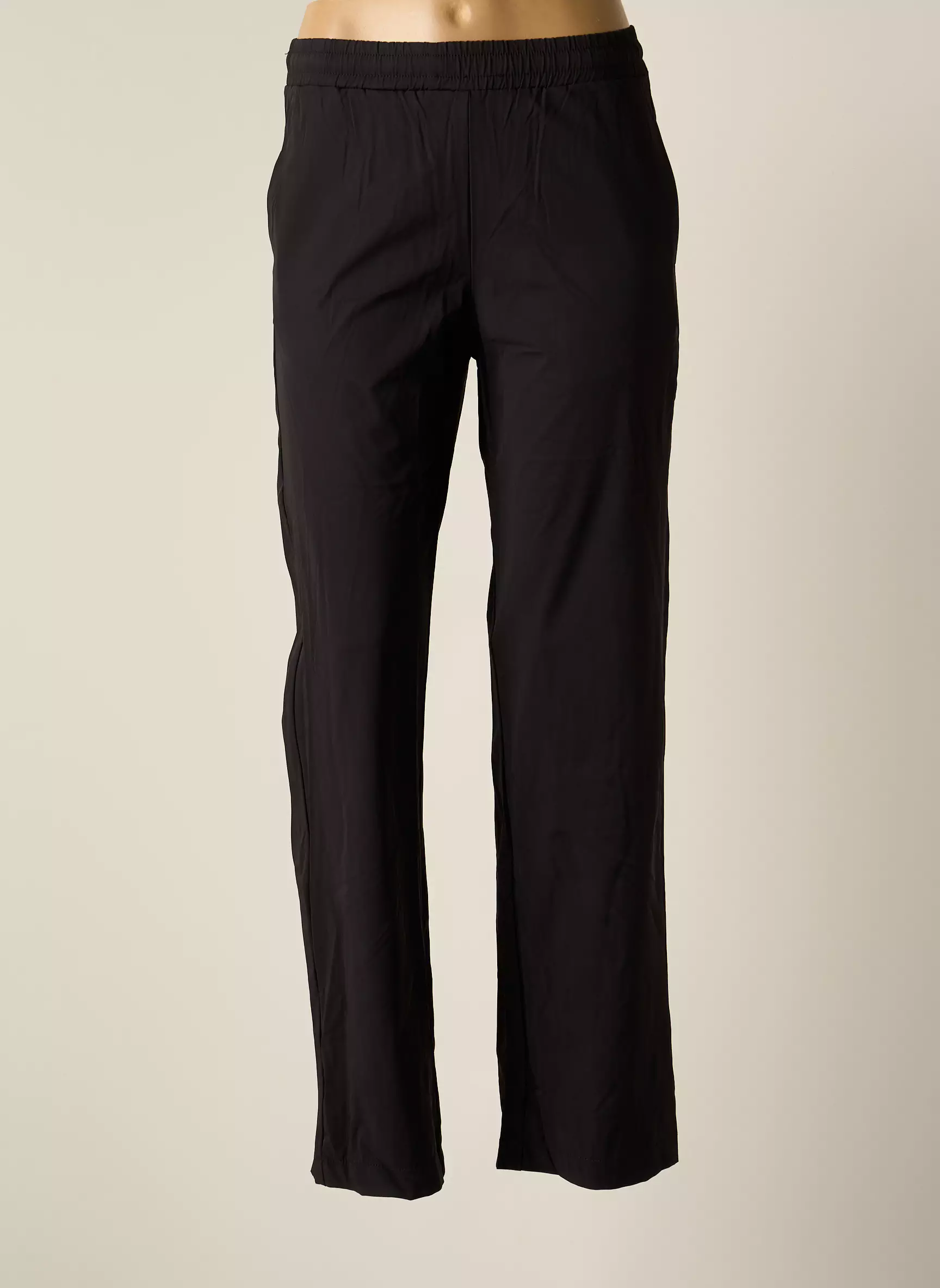 Laagam Pantalons Droits Femme couleur noir