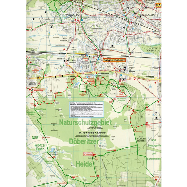 Radwander- und Wanderkarte Döberitzer Heide, Grunewald und Umgebung 1 : 35 000 - Wanderkarte