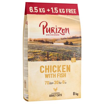 6,5 kg + 1,5 kg gratis! 8 kg Purizon Trockenfutter- getreidefrei