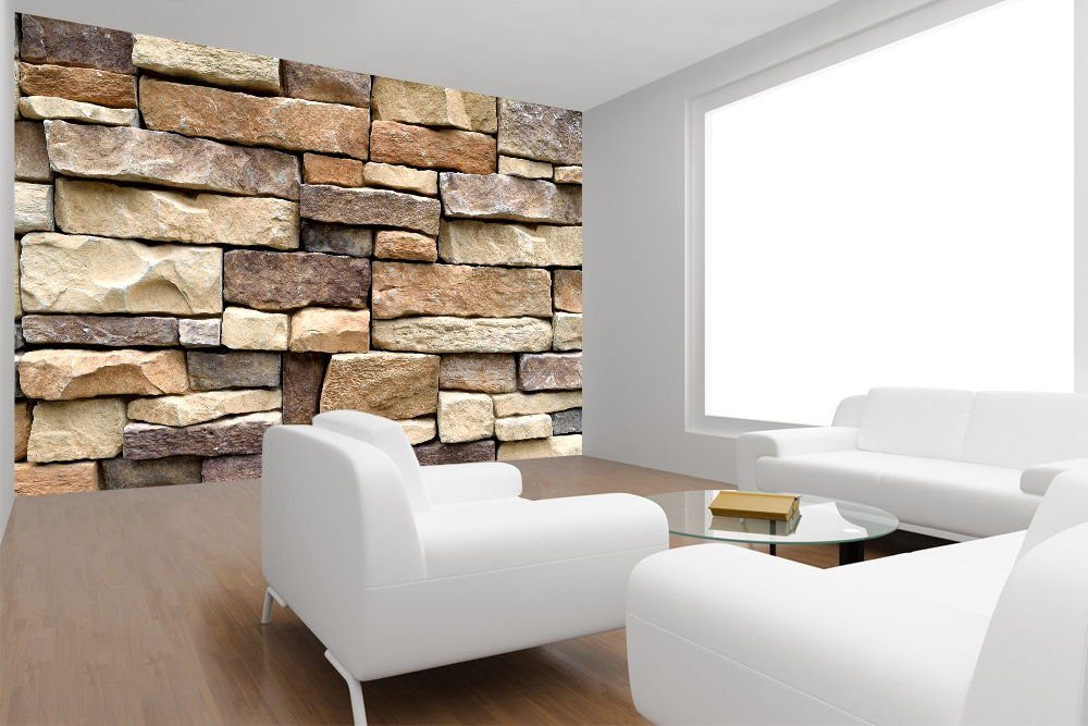 WandbilderXXL Fototapete Real Stones, glatt, Steinoptik, Vliestapete, hochwertiger Digitaldruck, in verschiedenen Größen