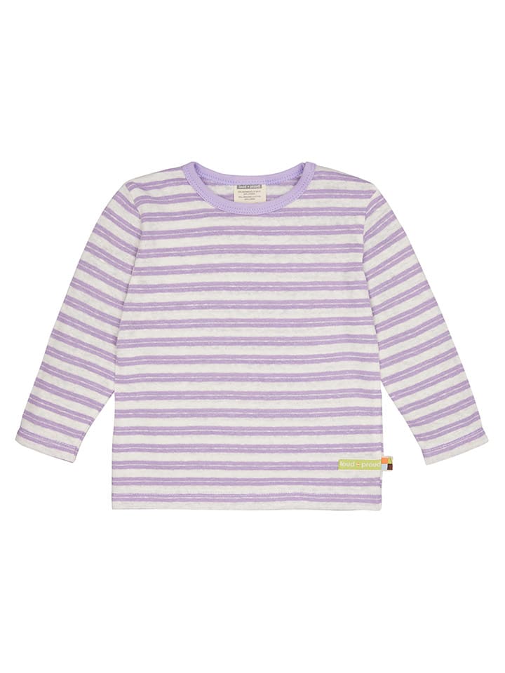 loud   proud Longsleeve in Lila/ Weiß günstig kaufen