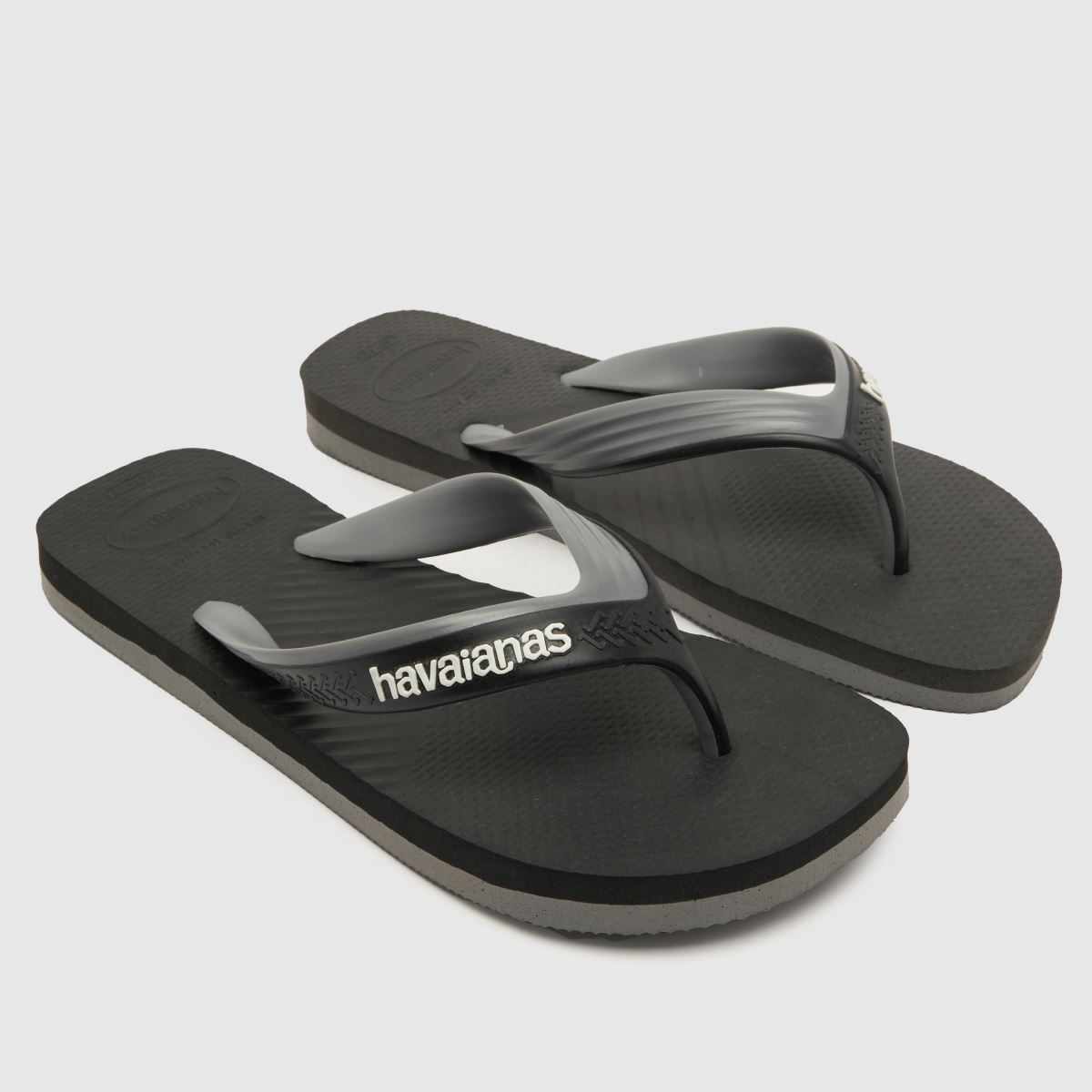 Havaianas dubbla sandaler i svart och grått