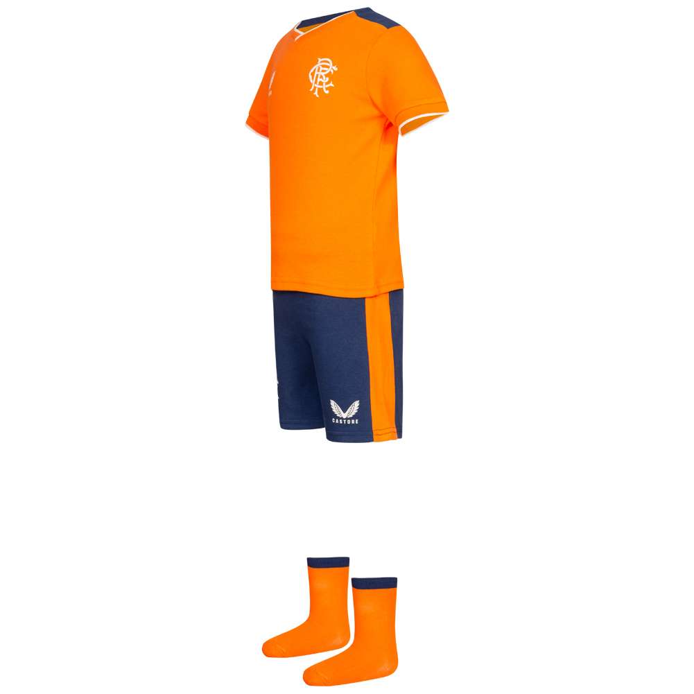 Glasgow Rangers FC CASTORE Baby / Kleinkind Trikot Set RAN2207-ORANGE