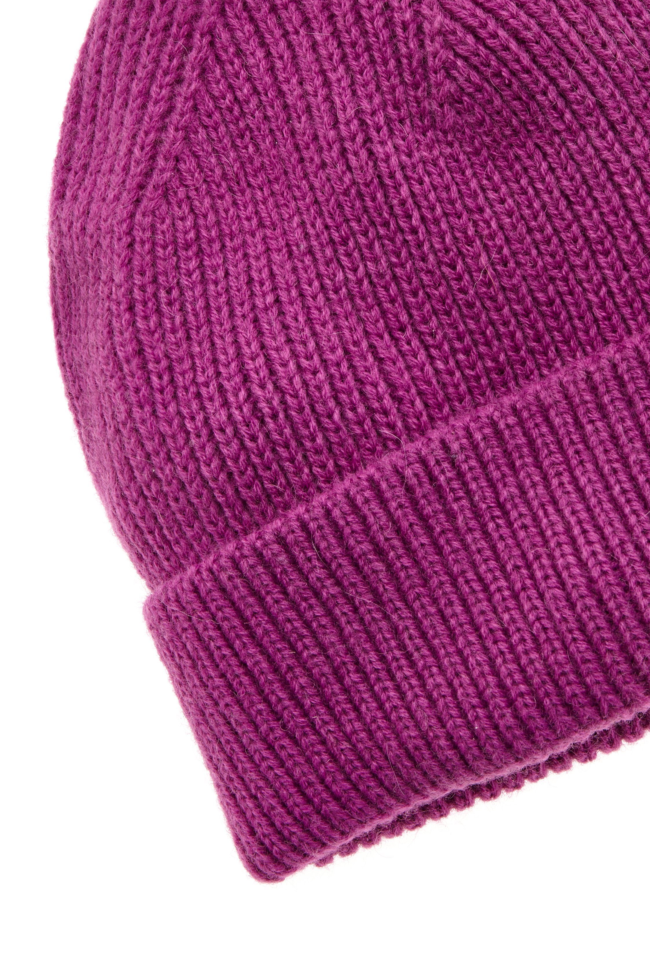 LASCANA Strickmütze aus Wollmix mit Umschlag, Beanie, Wintermütze, Wollmütze